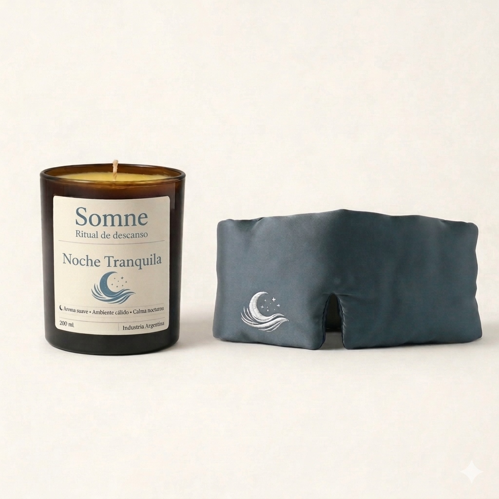 Kit Relax: Vela Aromática + Antifaz Premium