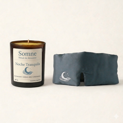 Kit Relax: Vela Aromática + Antifaz Premium