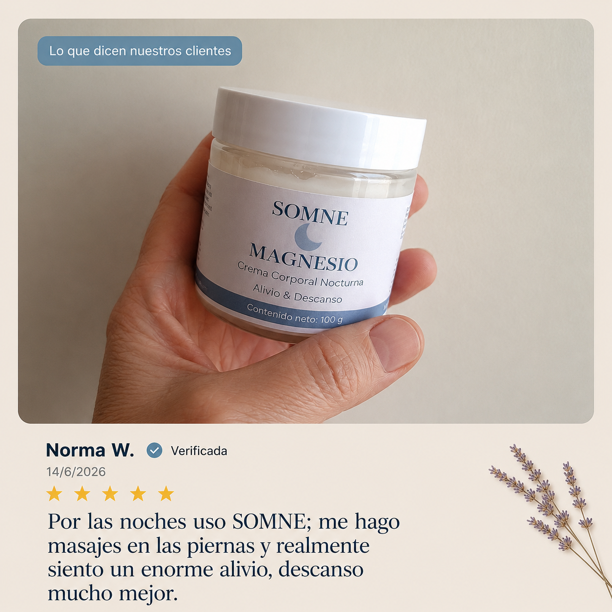 Somne Magnesio — Crema para el Dolor Muscular y Descanso Profundo